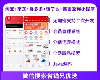 淘宝京东拼多多美团饿了么优惠券小程序外卖CPS